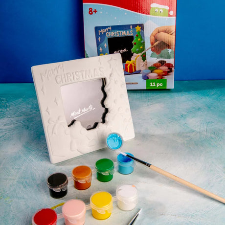 Paint Me Ceramic Photo Frame Set 11pc - Christmas Tree - Mont Marte - Glowish