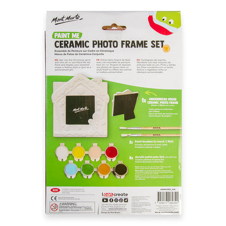 Paint Me Ceramic Photo Frame Set 11pc - Gingerbread - Mont Marte - Glowish