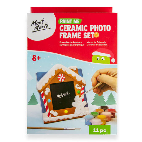 Paint Me Ceramic Photo Frame Set 11pc - Gingerbread - Mont Marte - Glowish
