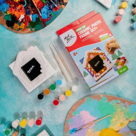 Paint Me Ceramic Photo Frame Set 11pc - Gingerbread - Mont Marte - Glowish