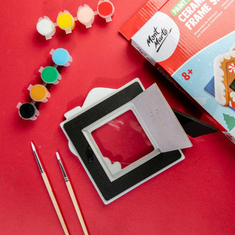 Paint Me Ceramic Photo Frame Set 11pc - Gingerbread - Mont Marte - Glowish