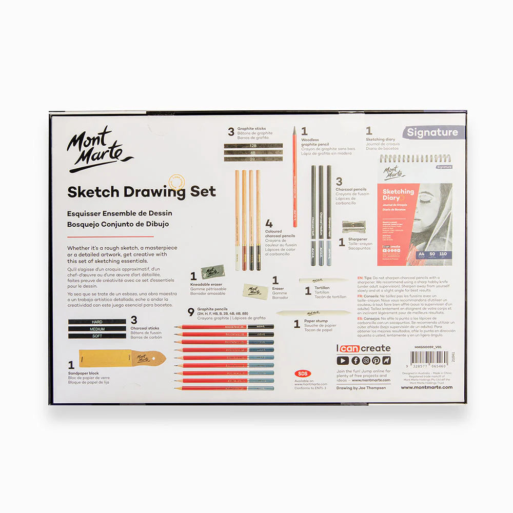 Sketch Drawing Set Signature 30pc - Mont Marte - Glowish
