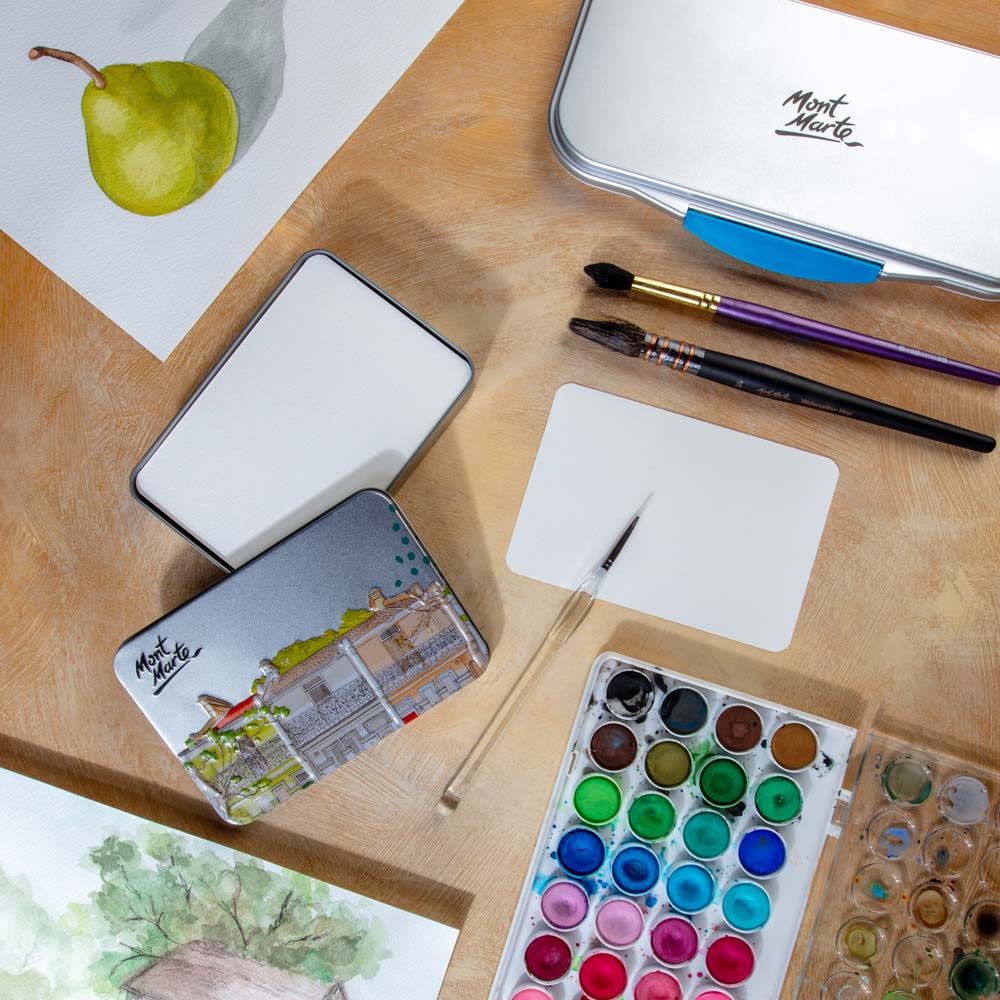 Watercolour Postcards Premium 300gsm 24 Cards 15.2 x 10.2cm (6 x 4in) Mont Marte - Glowish