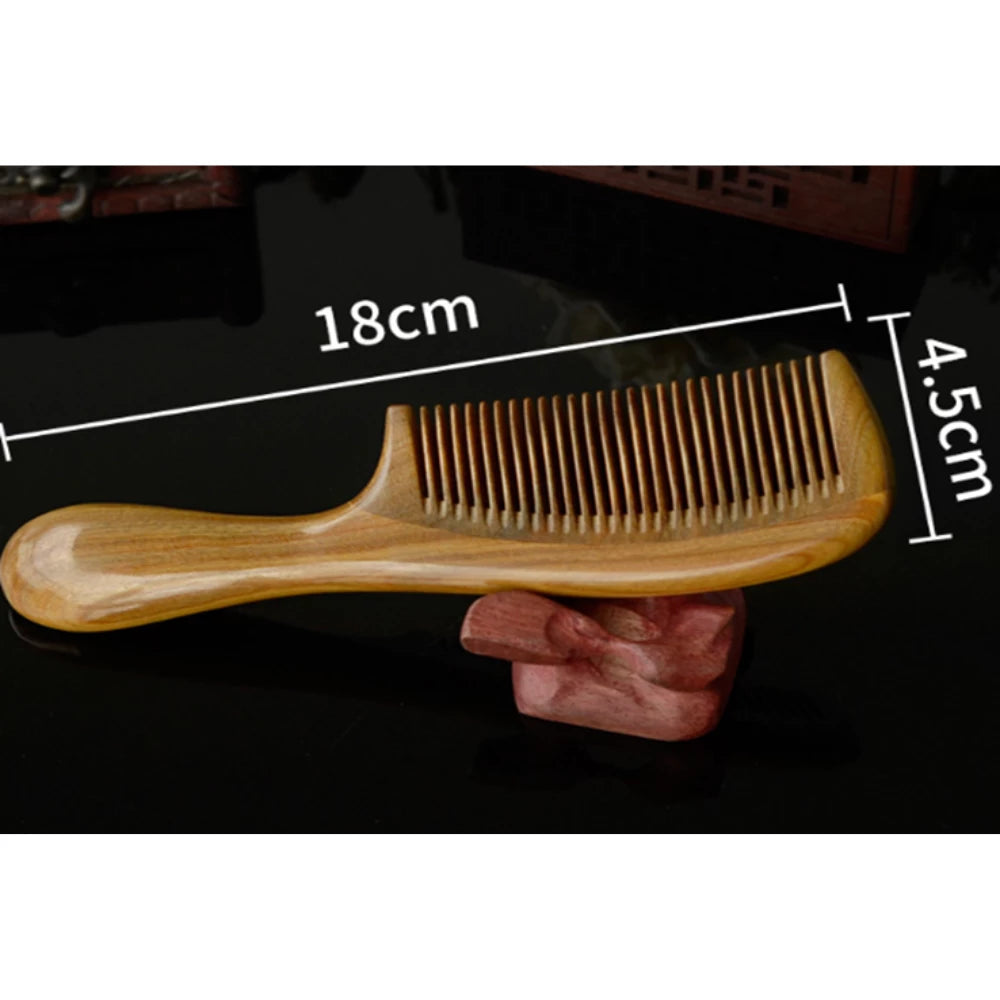 Natural Wooden Hair Comb – 18cm - Glowish
