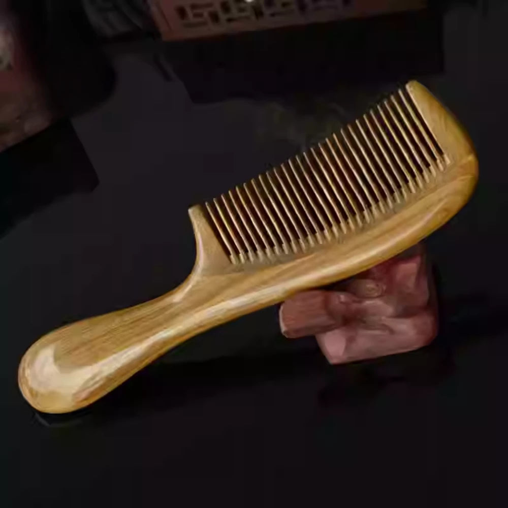 Natural Wooden Hair Comb – 18cm - Glowish