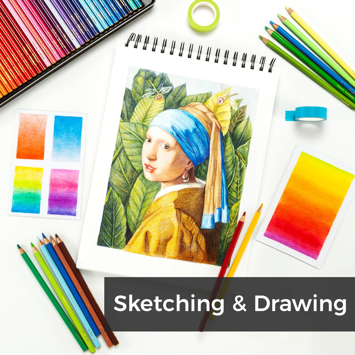 Ohuhu Halawa Series 72 Colours Oil-based Coloured Pencils