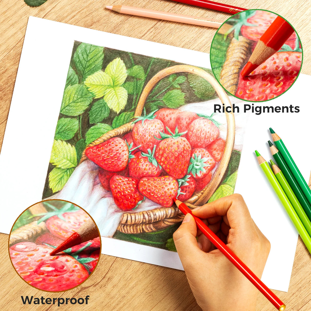 Ohuhu Halawa Series 72 Colours Oil-based Coloured Pencils