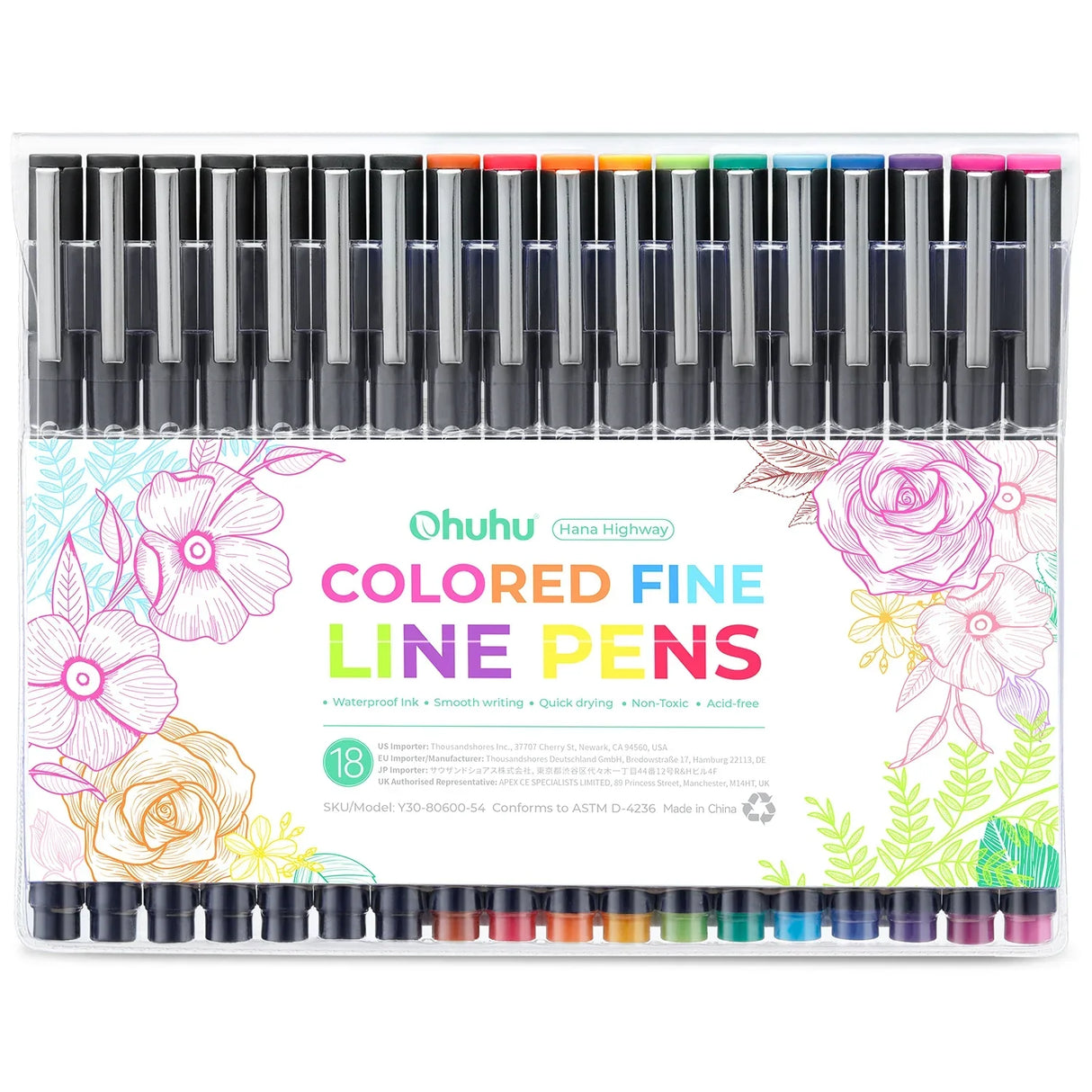 Ohuhu Fineliner Drawing Pens 8 Pack Archival Ink