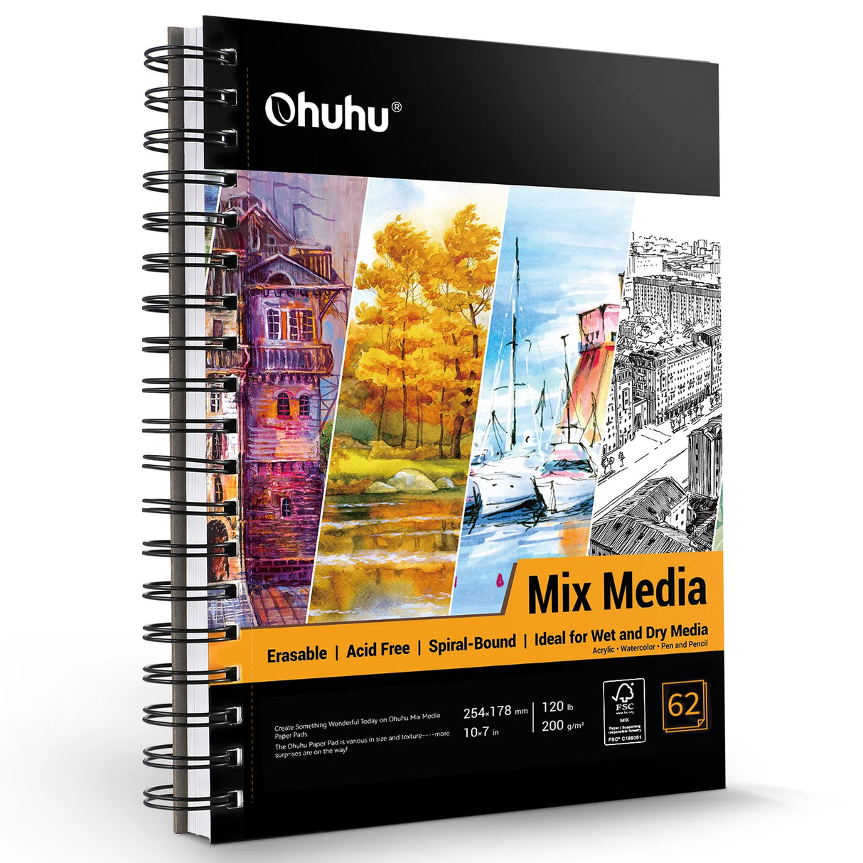 Ohuhu Mix Media Pad 10x7.6 FSC Certified