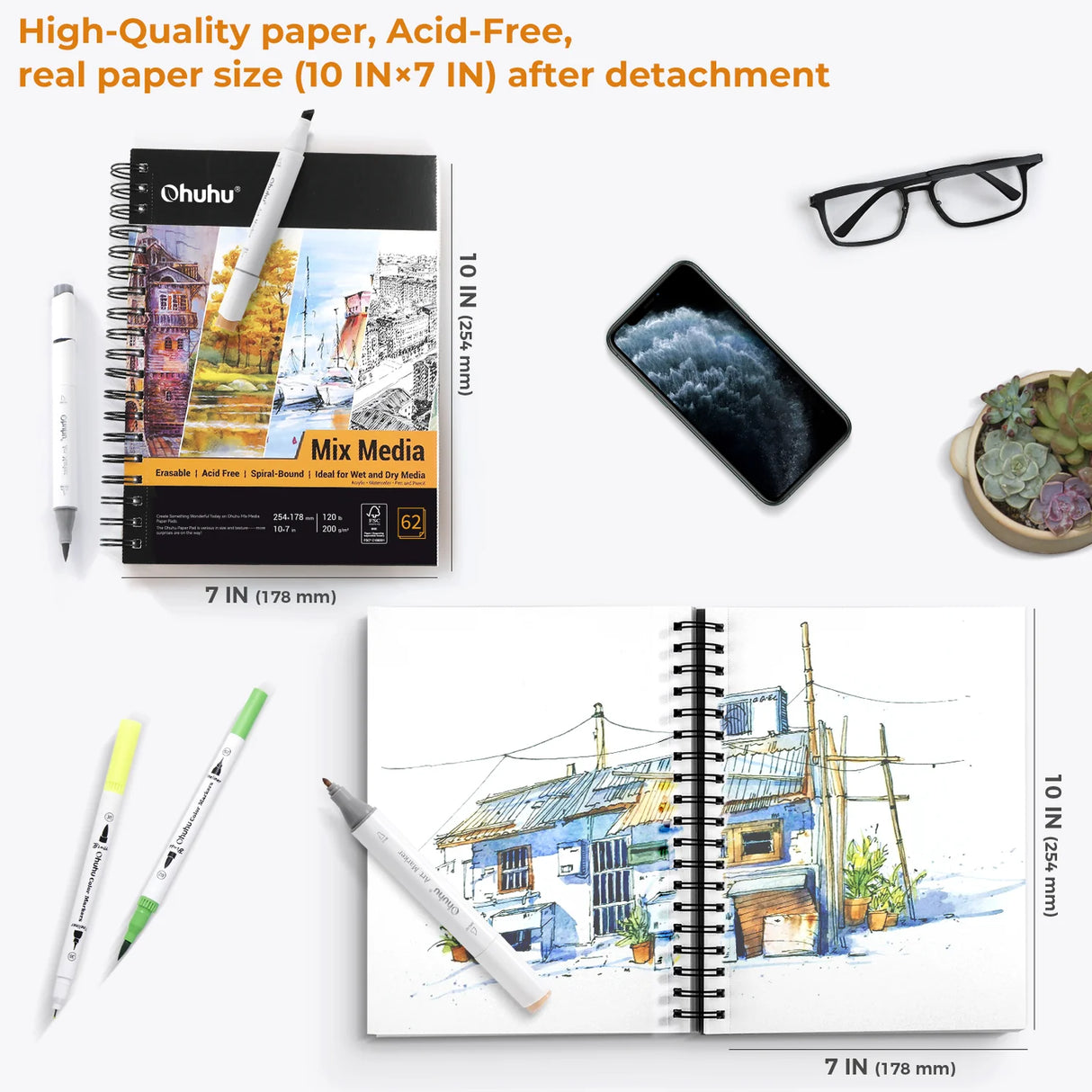 Ohuhu Mix Media Pad 10x7.6 FSC Certified