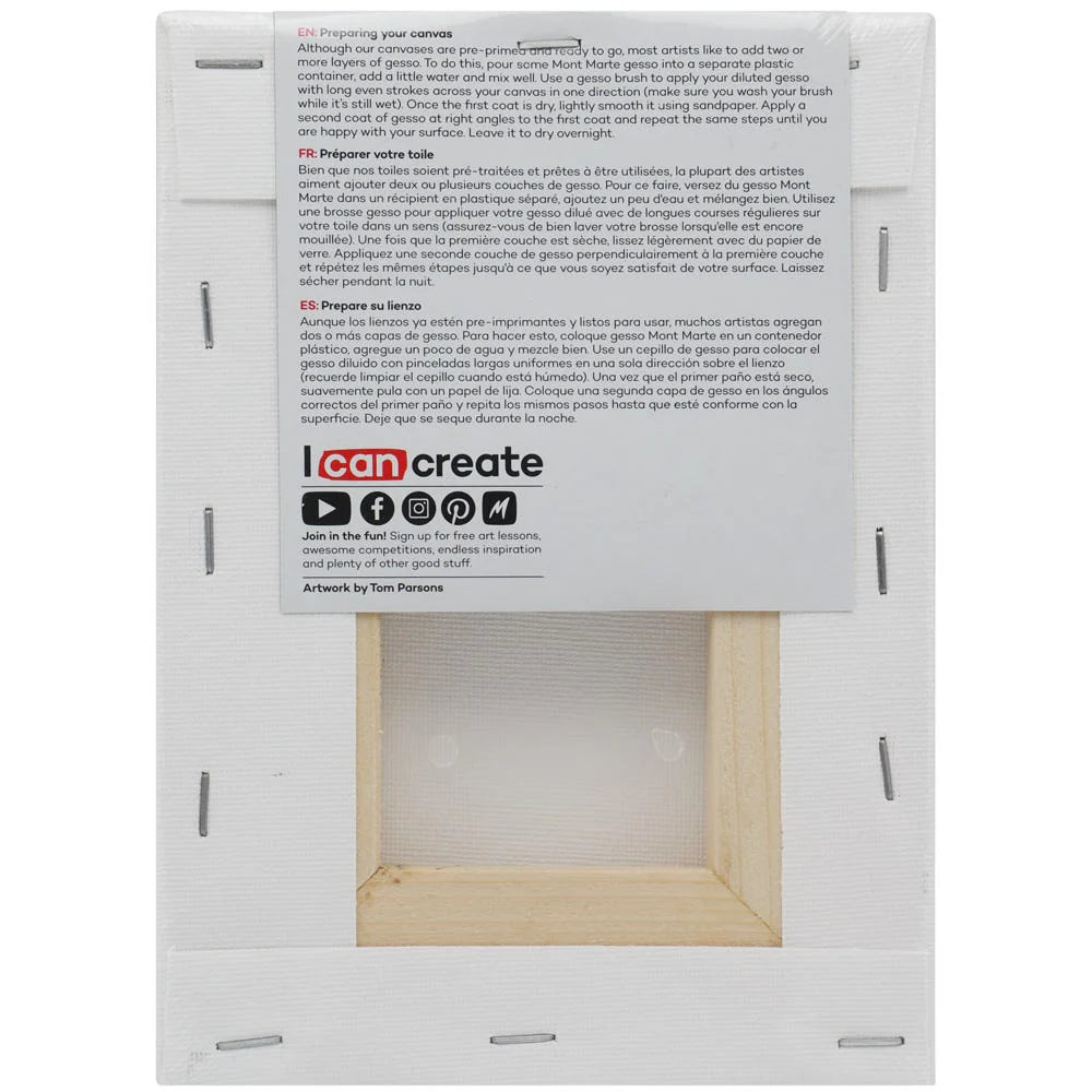 Single Thick Canvas Signature 13 x 18cm (5.1 x 7.1in) - Mont Marte - Glowish