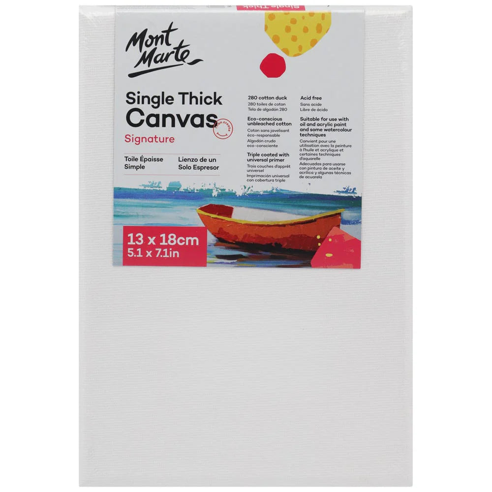 Single Thick Canvas Signature 13 x 18cm (5.1 x 7.1in) - Mont Marte - Glowish