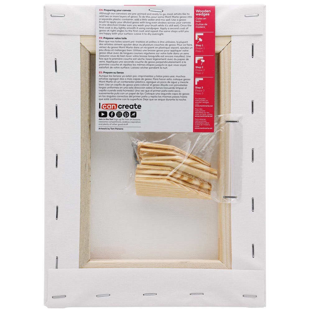 Single Thick Canvas Signature 18 x 24cm (7.1 x 9.4in) - Mont Marte - Glowish