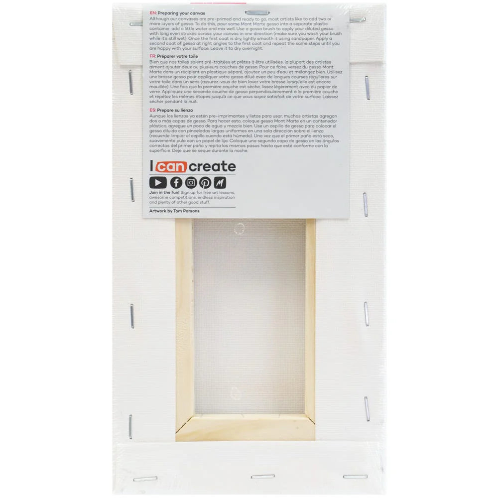 Single Thick Canvas Signature 22.9 x 12.7cm (9 x 5in) - Mont Marte - Glowish