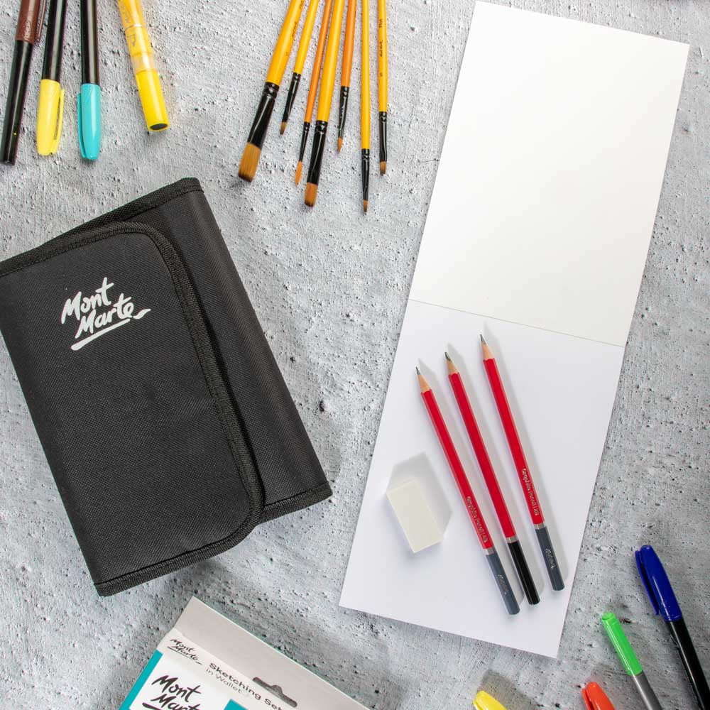 Sketching Set in Wallet Signature 18pc Mont Marte - Glowish