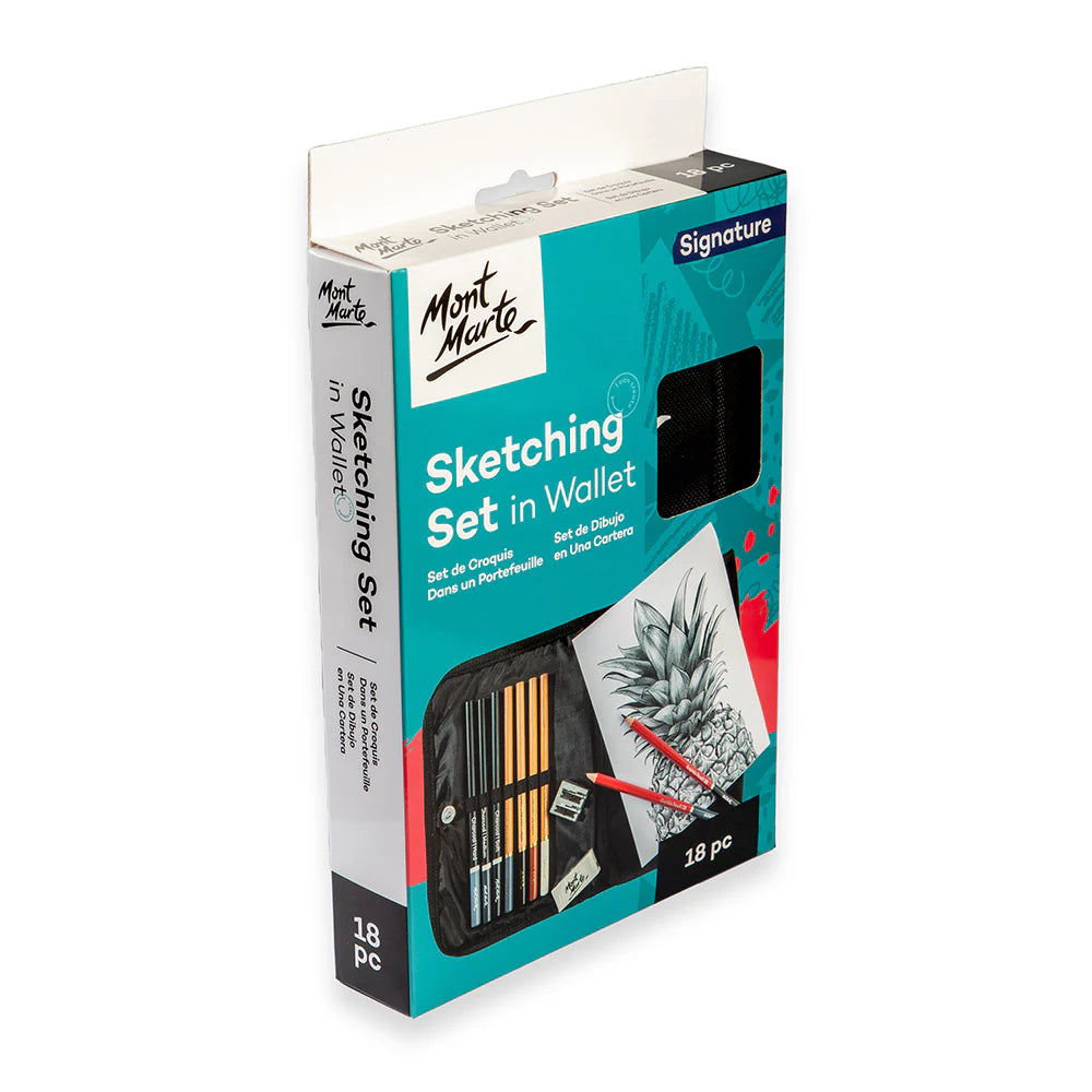 Sketching Set in Wallet Signature 18pc Mont Marte - Glowish