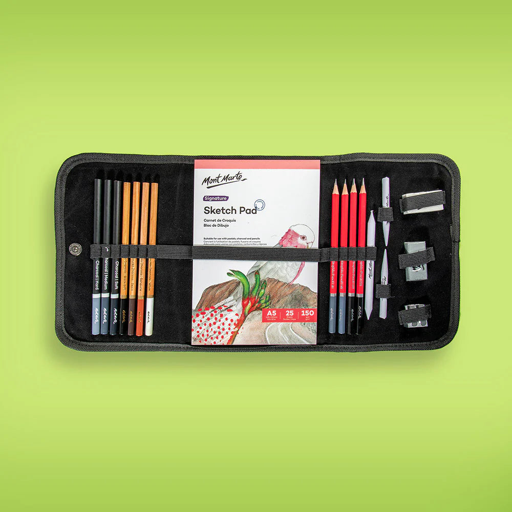 Sketching Set in Wallet Signature 18pc Mont Marte - Glowish