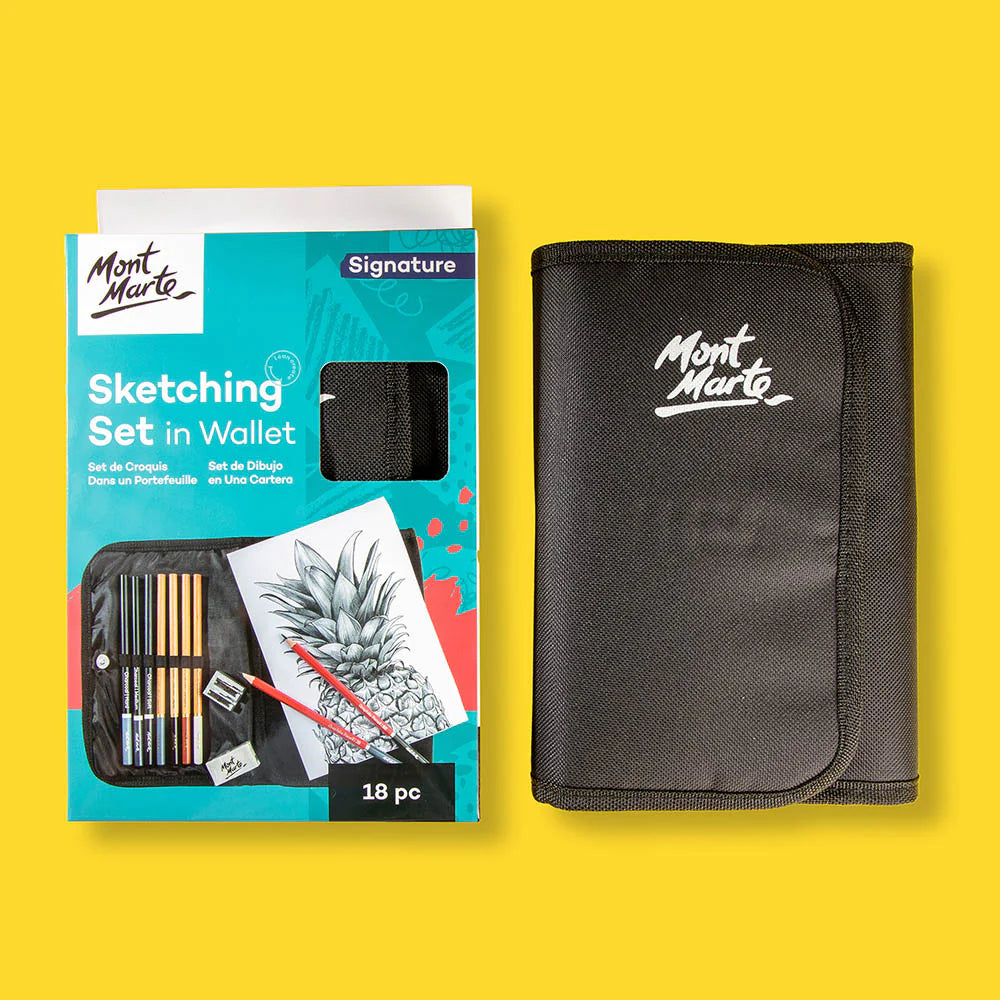 Sketching Set in Wallet Signature 18pc Mont Marte - Glowish