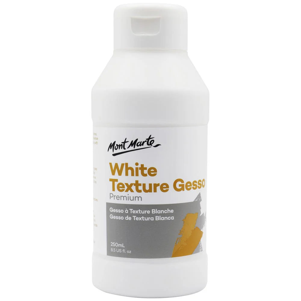 White Texture Gesso Premium 250ml - Mont Marte - Glowish