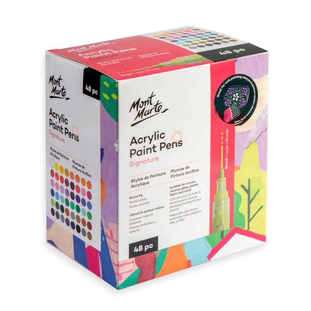 Acrylic Paint Pens Broad Tip 48pc - Mont Marte - Glowish