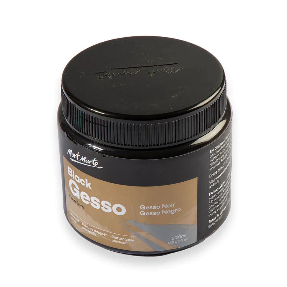 Black Gesso Tub 500ml - Mont Marte - Glowish