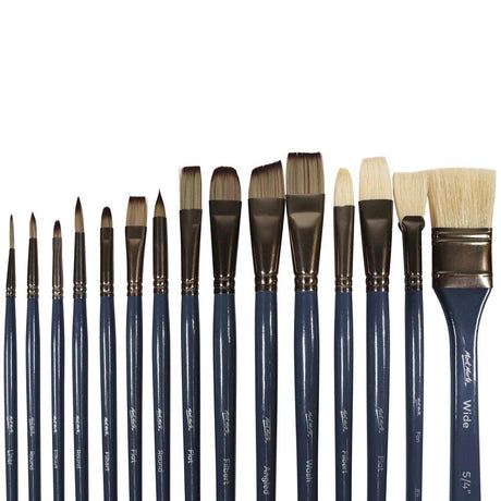 Brush Set in Magnetic Close Wallet 15pc - Mont Marte - Glowish