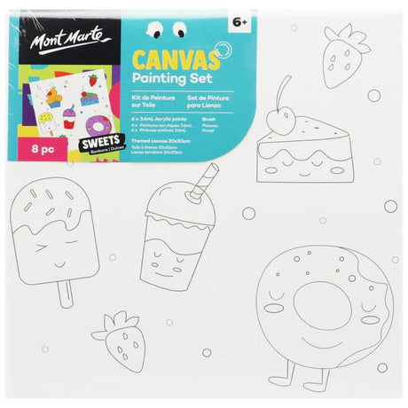 Canvas Painting Set 8pc - Assorted - Mont Marte - Glowish
