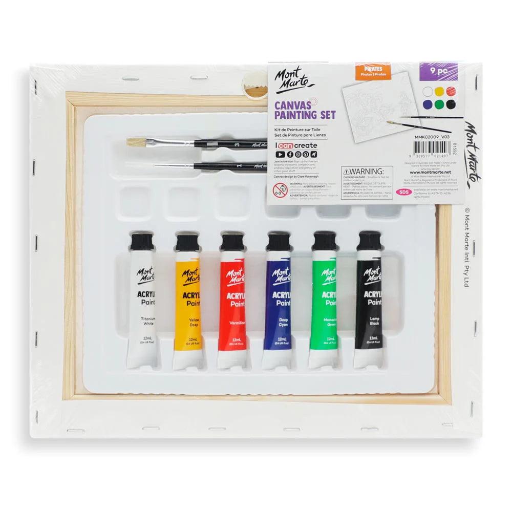 Canvas Painting Set 9pc - Pirates - Mont Marte - Glowish