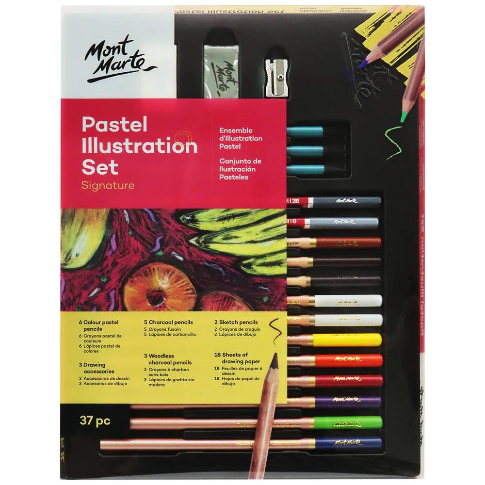 Colour Pastel Illustration Set 37pc - Mont Marte - Glowish
