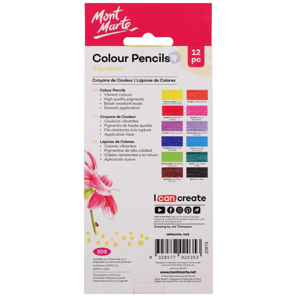 Colour Pencils Signature 12pc - Mont Marte - Glowish