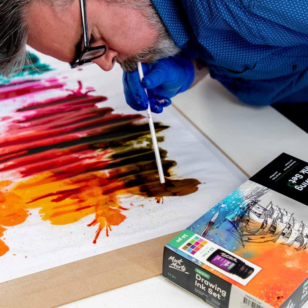 Drawing Ink Set Signature 16pc - Mont Marte - Glowish