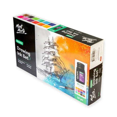 Drawing Ink Set Signature 16pc - Mont Marte - Glowish