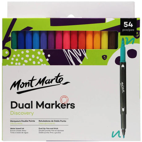 Dual Tip Markers Discovery 54pc - Mont Marte - Glowish