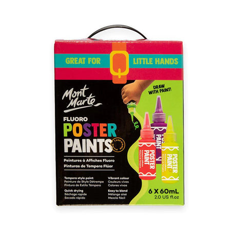 Fluoro Poster Paint Set 6pc x 60ml - Glowish