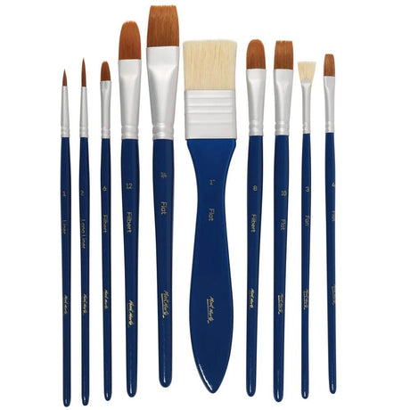 Gouache Brush Set Signature Wallet 11pc - Mont Marte - Glowish