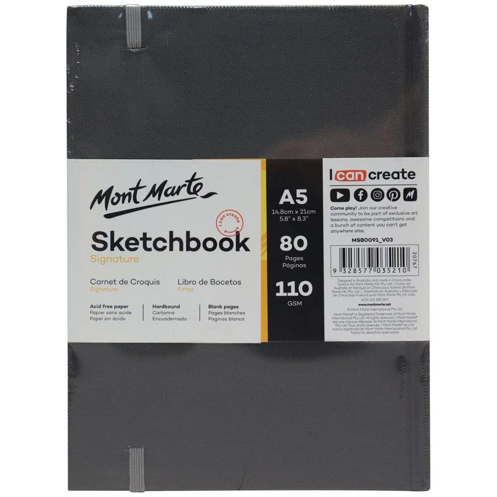 Hardbound Sketch Book Signature 110gsm A5 - Mont Marte - Glowish
