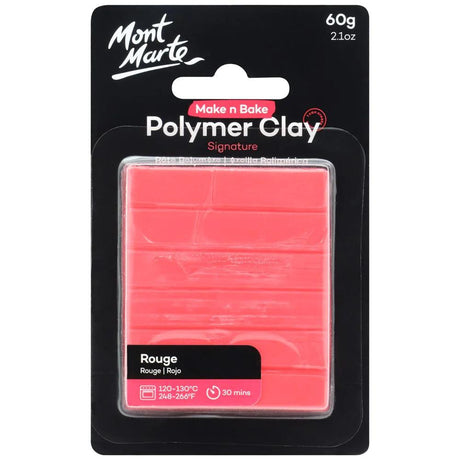 Make n Bake Polymer Clay Signature 60g (2.1oz) - Rouge - Glowish