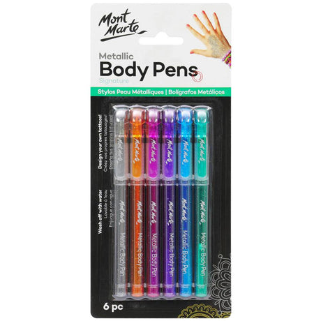 Metallic Body Pens Signature 6pc - Mont Marte - Glowish