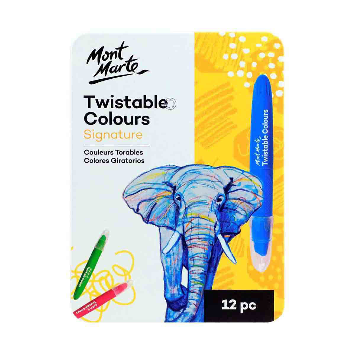 Mont Marte Studio Twistable Colours Signature 12pc Tin Box MMPM0015 product view