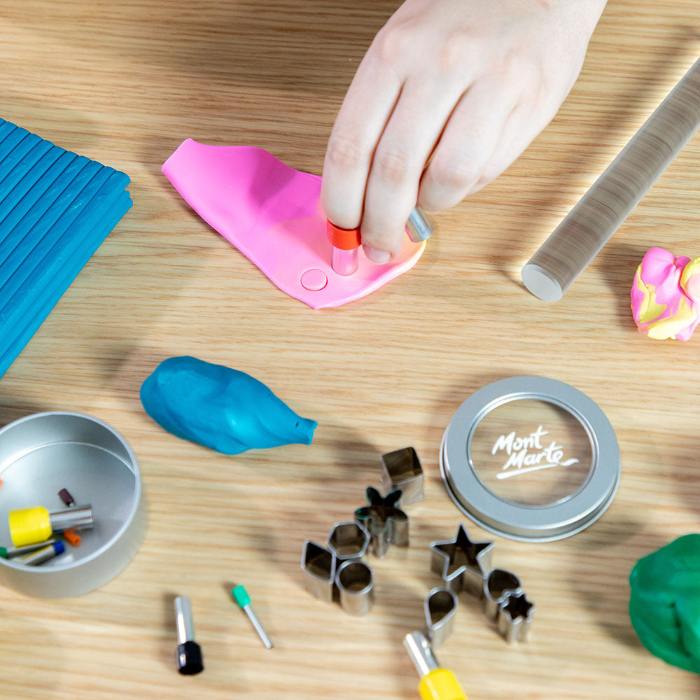 Mont Marte Polymer Clay Hole Punch Set 16pc in use