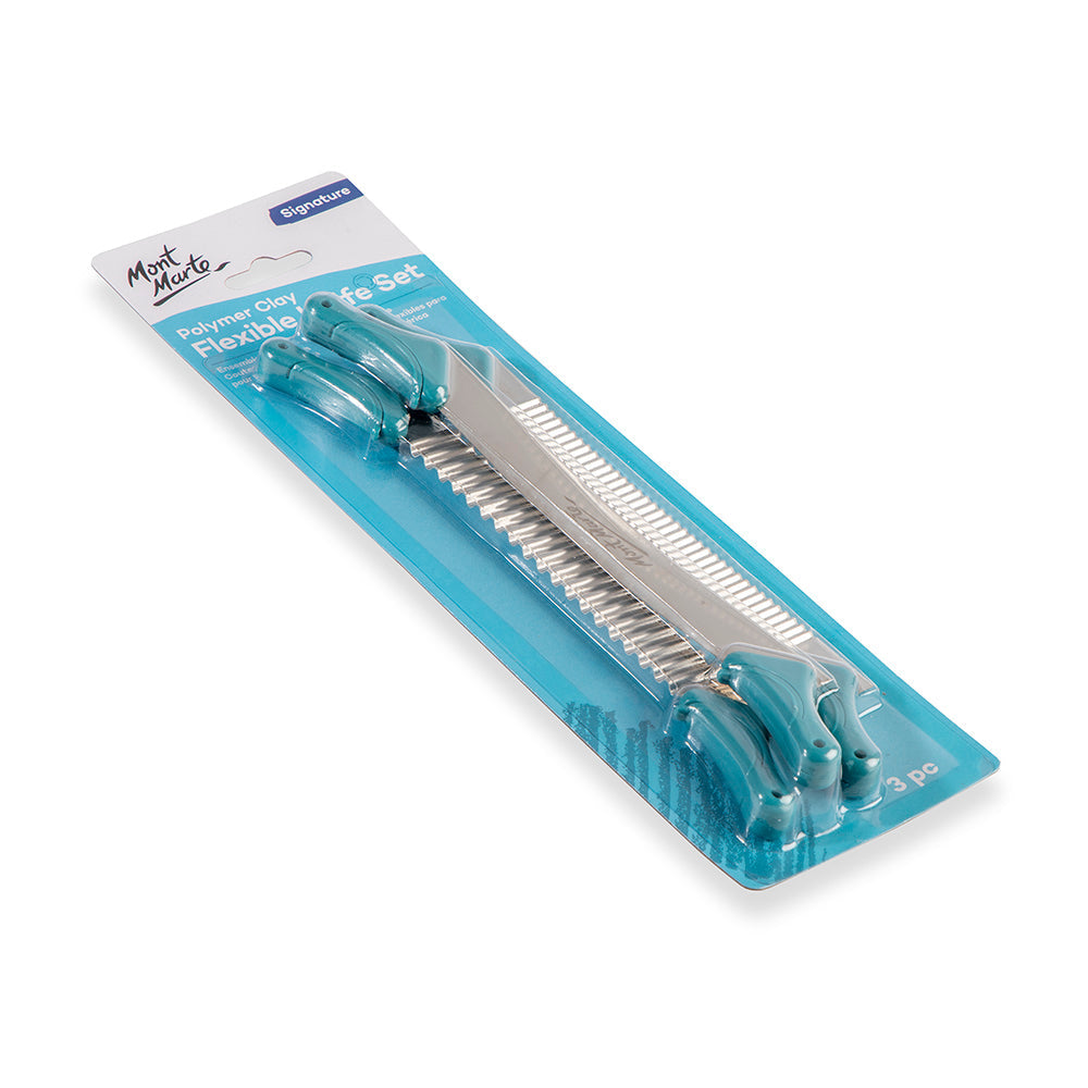 Mont Marte Polymer Clay Flexible Knife Set 3pc product view