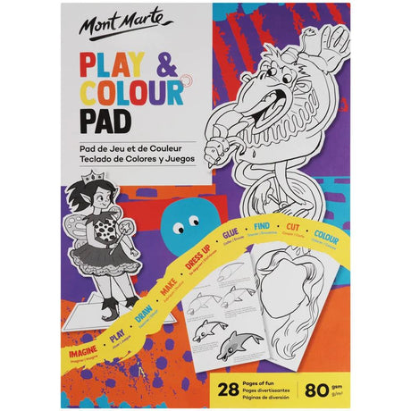 Mont Marte Colour and Play Pad A4 80gsm 28 sheets - Glowish