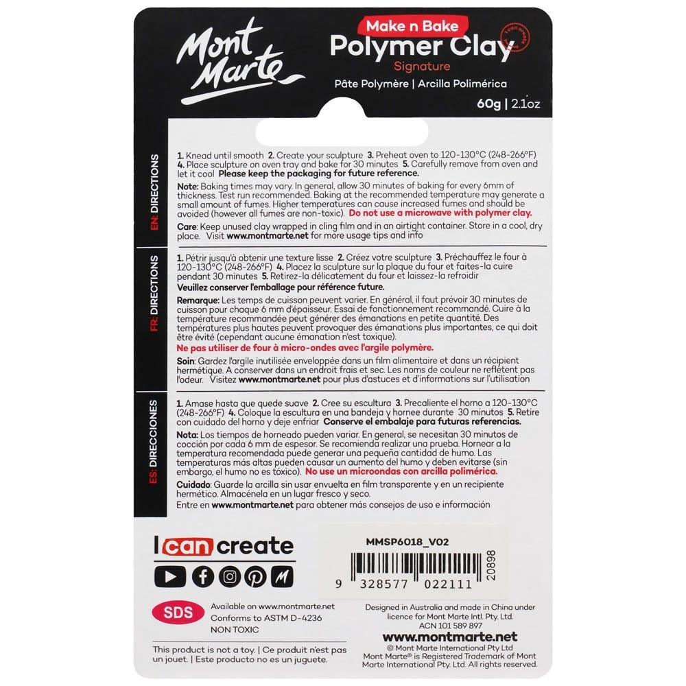 Mont Marte Make n Bake Polymer Clay Signature 60g - Honeydew - Glowish