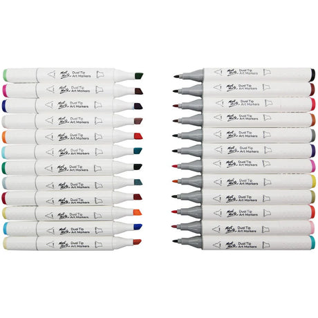 Dual Tip Art Markers in Case Premium 24pc - Mont Marte - Glowish