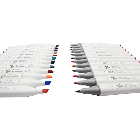 Dual Tip Art Markers in Case Premium 24pc - Mont Marte - Glowish