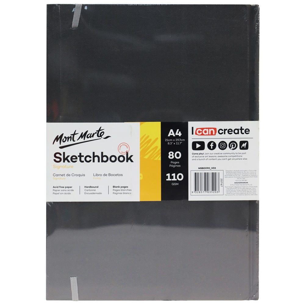 Mont Marte Signature Sketch Book - Hardbound A4 110gsm 80 Sheet - Glowish