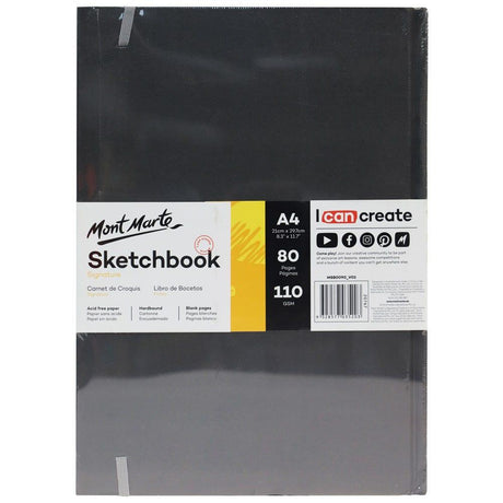 Mont Marte Signature Sketch Book - Hardbound A4 110gsm 80 Sheet - Glowish