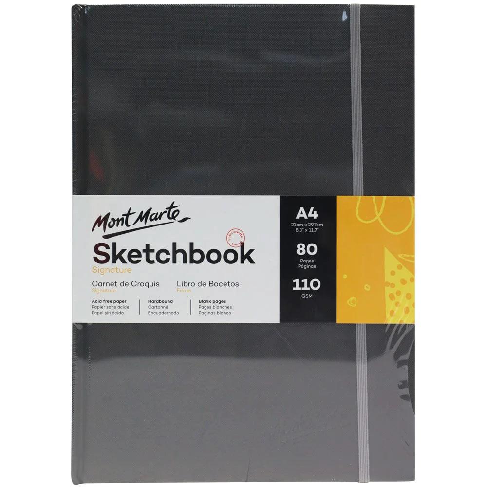 Mont Marte Signature Sketch Book - Hardbound A4 110gsm 80 Sheet - Glowish