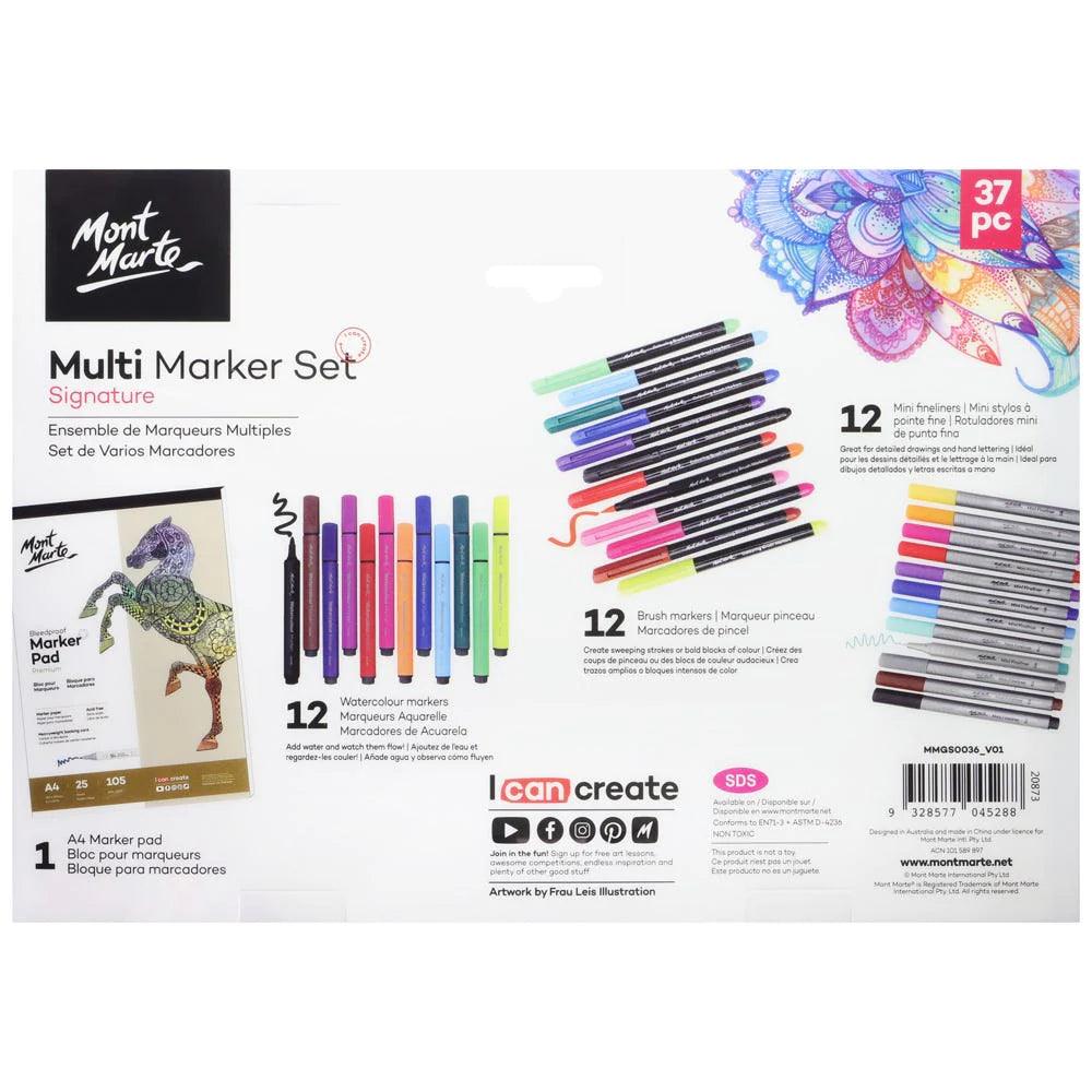 Multi Marker Set 37pc - Mont Marte - Glowish
