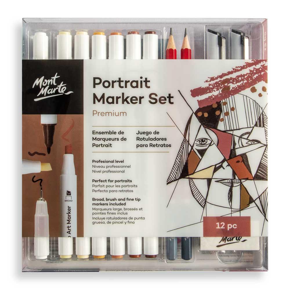 Portrait Alcohol Marker Set 12pc - Mont Marte - Glowish